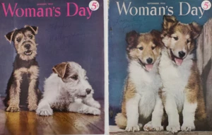 1950 Woman's Day Magazine Lot 2 Schnauzer Collie Puppy Dog Advertising Recipes - Picture 1 of 9