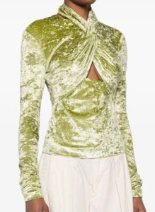 WOW! New Nanushka brand "Iride" twist velvet top XS $440 - Picture 1 of 2
