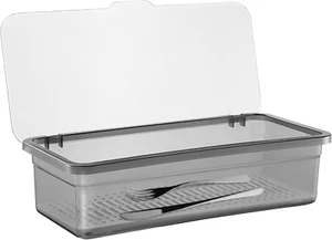 Silverware Organizer with Lid, Plastic Utensil Containers, Silverware Tray for C - Picture 1 of 9