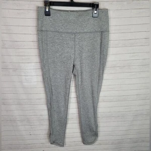 FREE PEOPLE MOVEMENT GRAY SIDE SLIT CAPRI LEGGINGS, SZ MEDIUM - Picture 1 of 9