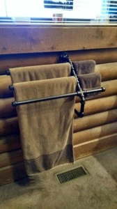 Soporte de toalla para accesorios de baño metal industrial acero varias filas - Imagen 1 de 2