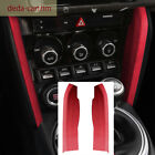 Suede Red Central Control Side Panel Trim For Toyot@ 86 Subaru Brz 2012-20 /Fr-S