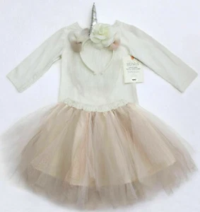 Pottery Barn Kids Baby Unicorn Tutu Halloween Costume White 3 Piece 3T #84 - Picture 1 of 1