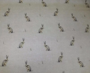 HARTLEY HARES Fryetts Cotton Fabric - Crafts Curtains Cushions Upholstery - Picture 1 of 12
