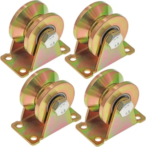 Skelang 4 Pcs 50Mm V-Groove Wheel, Sliding Gate Track Roller with Bracket, Heavy - Picture 1 of 12