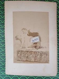 FOTO EROTICA 800 ALBUMINA SU CARTONCINO PORNO ORIGINALE 14X20 CM 1800 (4) - Foto 1 di 3
