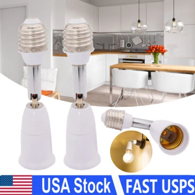 E26/E27 Light Bulb Socket Converter Lamp Holder Adjustable Adapter Extender - Image 1 of 4