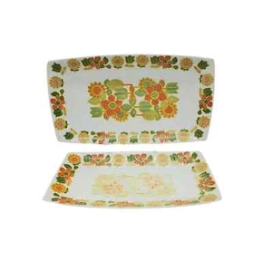 Vintage Schmidt Porcelain Floral Platters Set of 2 BRAZIL - Picture 1 of 5