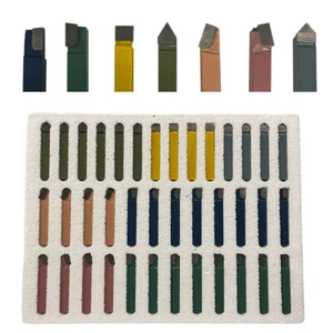 1/4" C6 Carbide Tipped Brazed Tool Bits, 38 Pcs/Set, AR,AL,BR,BL,C, E, D - Picture 1 of 5
