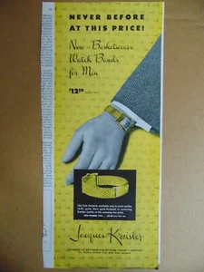 Cinturini per orologi Basketweave 1946 Jacques Kreisler stampa artistica vintage pubblicità - Foto 1 di 1