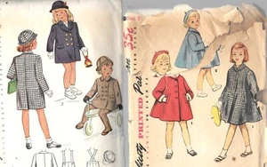 Vtg 1940's-50's Simplicity Child's Coat Hat Leggings Sew Pattern YOU PICK sz 2/3 - Picture 1 of 14