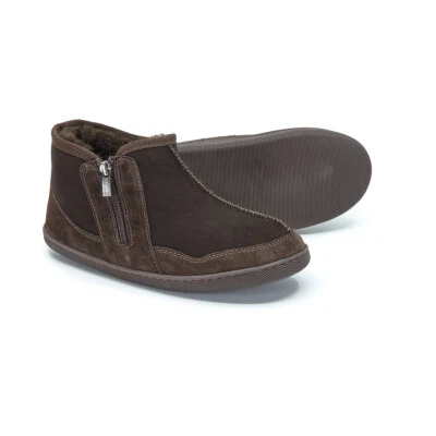 VANUBA IDAHO Damen Leder Hausschuhe Hüttenschuhe Pantoffeln Schafwolle D024-003