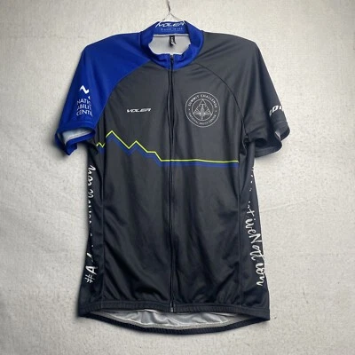 VTG Voler Men's Cycling Jersey Black Blue Full Zip Summit Challenge Size Large - Image 1 of 4