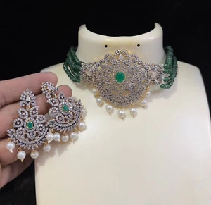 Kushal's Fashion Jewelry Ruby Gold Plated Ethnic Zircon Necklace Bridal Jewelry - Picture 1 of 10