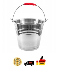 Cubo de acero inoxidable cubo de metal cubo de agua cubo de jardín 5L, 7L, 10L, 12L, 16L - Imagen 1 de 14