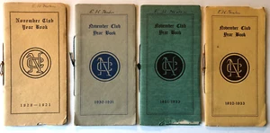 ANDOVER MA Women's Movement NOVEMBER CLUB YEARBOOKS 1920, 30, 31, 32 Members etc - Picture 1 of 12