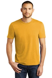 District DM130 Men's Perfect Tri Blend Crew Tee Plain Blank T-Shirt - Picture 1 of 33