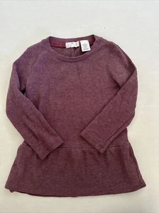 Ivy + Main Girl's Shirt Purple Long Sleeve Size Small S Waffle Knit Baby Doll - Picture 1 of 4
