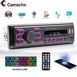 Bluetooth Car Stereo Audio In-Dash FM Aux Input Receiver SD USB MP3 Radio Player - Picture 1 of 22