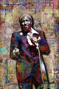 MARVIN GAYE Tribute Poster, Marvin Gaye Pop Art Tribute Free Shipping US - Picture 1 of 8