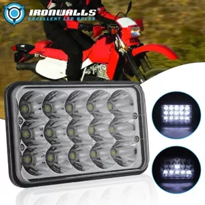 2PCS 4x6"inch Square LED Headlight High Low Beam For Honda XR250L XR650L XR650R - Picture 1 of 11