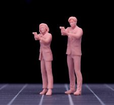 3D print 1/64 1/43 figure X FOX Mulder & Dana Scully file no color