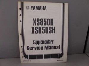 Yamaha Factory Supplementary Service Manual 1980 XS850H XS850SH LIT-11616-02-36 - Picture 1 of 6