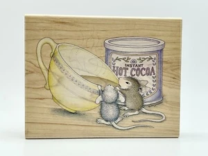 Sello de goma de madera House Mouse Hot Cocoa 1994 estampillas - Imagen 1 de 8