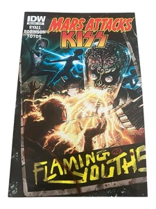Mars Attacks KISS Comic Gene Simmons Paul Stanley Ace Frehley Peter Criss Aliens - Picture 1 of 4