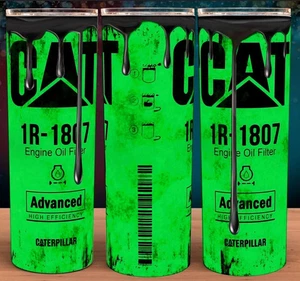 Cat Oil Filter Green Mechanic Engine Cup Mug Tumbler 20oz - Picture 1 of 3