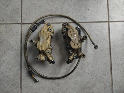 PAR de pinças de freio dianteiras Ducati 996 748 916 998 Brembo com pastilhas de linha e quebra - Imagem 1 de 4