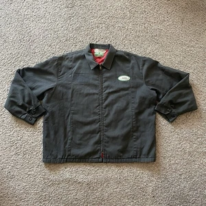 Vtg Mechanic Quilt Lined Jacket 2XL Workwear Faded Utility Grunge 2 Pocket USA - Picture 1 of 21