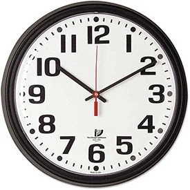 Chicago Lighthouse 67700000 Bold Quartz Contract Clock 13-3/4" Black - Image 1 of 1