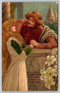 Antique Romeo and Juliet Vintage Postcard by Ernest Nister, Series 87 - Picture 1 of 2