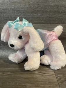 Poochie & Co Dog Purse Light Pink Missing Strap Pink/blue Sparkle Body Blue Bows - Picture 1 of 15
