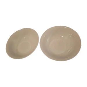 Crate & Barrel Soup Pasta Salad Bowls 9" Set of 2 White Vegetable Serving Bowl - Picture 1 of 12
