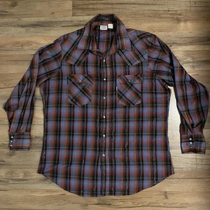Vintage Levi Strauss Hemd Herren XLT Chest Talk Western Pearl Snap kariert Cowboy - Bild 1 von 12