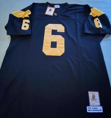 复古 罕见 BLK Vapor 限量 USC TROJANS Mark Sanchez 球衣 尺寸 60 X4 全新带标签 — 第 1/4 张图片