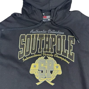 Vintage Y2k Southpole Pullover Hoodie Authentic Collection Men’s Size XL Black - Picture 1 of 7