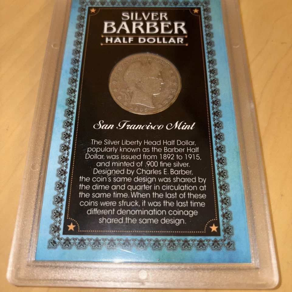 1905  S Barber Silver Half Dollar Good Condition San Francisco Mint - Image 1 of 1