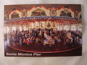 Postal de carrusel de muelle de Santa Mónica Santa Mónica CA - Imagen 1 de 2