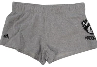 New Brooklyn Nets Womens Sizes S-M-L-XL Gray Adidas Shorts - Image 1 of 4