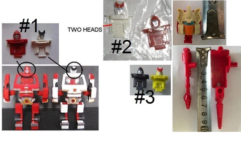 two HEAD PARTS FOR transformers G1 ENCORE Ironhide Ratchet,parts for chromedome Cover