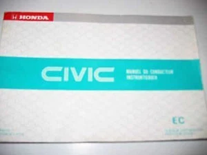 Manual de instrucciones HONDA CIVIC manual edición 1987 - Imagen 1 de 1