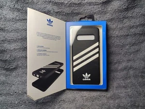 Adidas Originals 3 Stripes Snap Case for Samsung Galaxy S10 Samba Black Phone - Picture 1 of 9