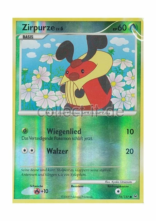 Pokemon Platin 78/127 - Zirpurze - Reverse Holo Deutsch - Bild 1 von 1