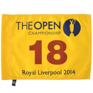2014 OFFICIAL (Royal Liverpool) BRITISH OPEN Golf FLAG (won by Rory McIlroy) - Picture 1 of 1