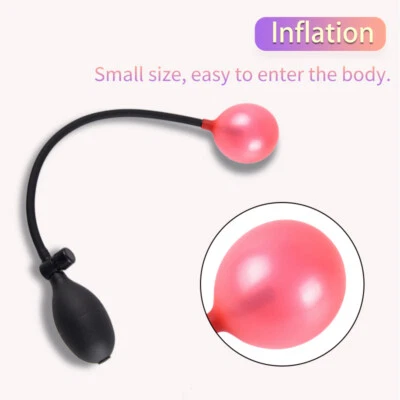 Consolador anal inflable tapón trasero bomba expandible enorme juguete estimulador vaginal anal Foto 1 de 4