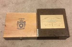 ONE PUNCH GRAN CHU # 11 and ONE KRISTOFF WOOD CIGAR BOXES - Picture 1 of 9