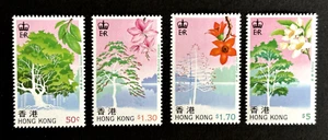 Hong Kong: 1988, Trees of Hong Kong, MNH set + M/Sheet - Picture 1 of 2